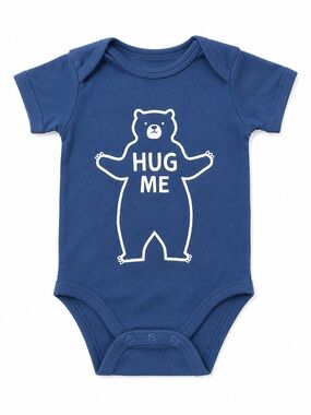 Blue Bear Print Hug Me Bodysuit